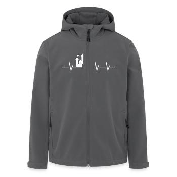 Heartbeat of the Kingdom - Men’s Recycled Softshell Jacket by Stanley/Stella - black - Front - AI Model Male 185 light (185cm)