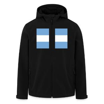 Argentinien Argentina Flagge Fahne - Recycelte Männer Softshell-Jacke von Stanley/Stella - Schwarz - Vorne - AI Model Male 185 light (185cm)