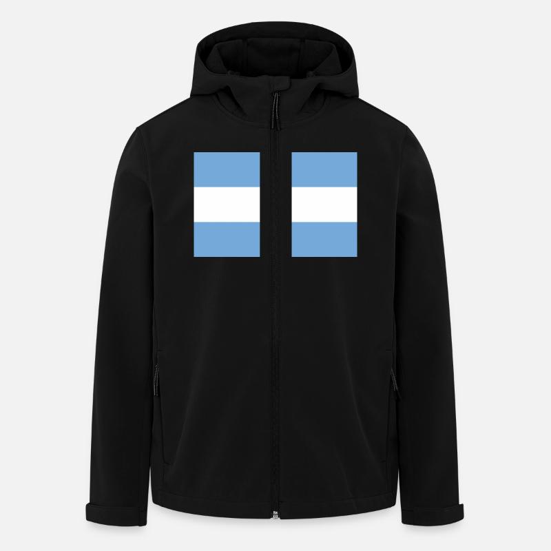 Drapeau Argentine Argentine - Veste softshell homme en polyester recyclé Stanley/Stella - noir