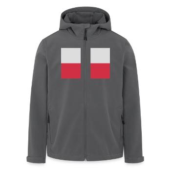 polen - Recycelte Männer Softshell-Jacke von Stanley/Stella - Anthrazit - Vorne - AI Model Male 185 light (185cm)