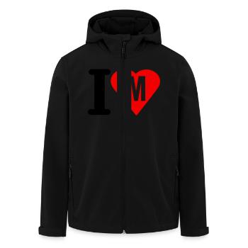 i_love_m_lettre - Veste softshell homme en polyester recyclé Stanley/Stella - noir - Devant - AI Model Male 185 light (185cm)