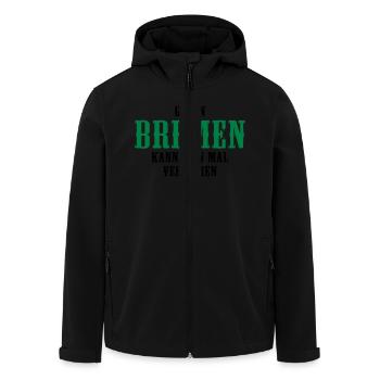 Gegen Bremen kann man mal verlieren - Recycelte Männer Softshell-Jacke von Stanley/Stella - Schwarz - Vorne - AI Model Male 185 light (185cm)