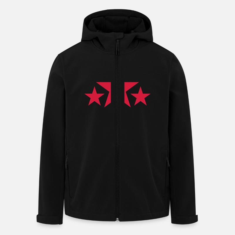 Stars - Recycelte Männer Softshell-Jacke von Stanley/Stella - Schwarz