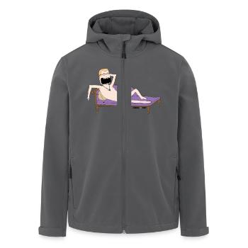 ziehen mich wie titanic - Recycelte Männer Softshell-Jacke von Stanley/Stella - Schwarz - Vorne - AI Model Male 185 light (185cm)