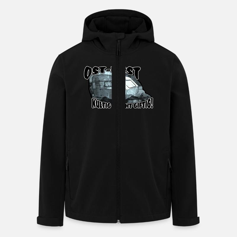 Qek Aero DDR Wohnwagen - Recycelte Männer Softshell-Jacke von Stanley/Stella - Schwarz