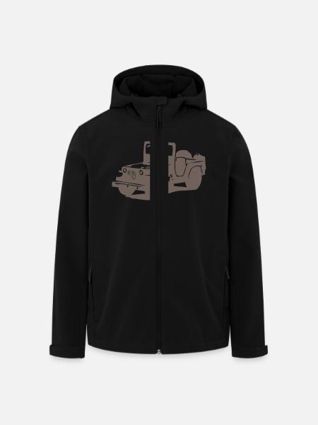 US Jeep Willys 2 - Recycelte Männer Softshell-Jacke von Stanley/Stella - Schwarz