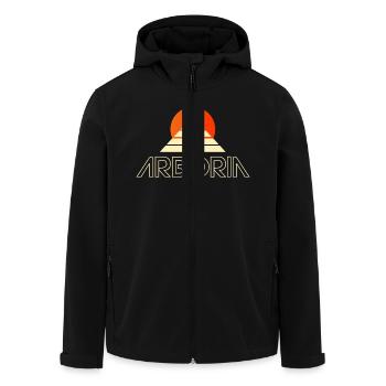 Beyond the Black Rainbow: Arboria Logo - Men’s Recycled Softshell Jacket by Stanley/Stella - black - Front - AI Model Male 185 light (185cm)