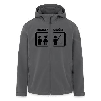 Problemlösung für Angler - Recycelte Männer Softshell-Jacke von Stanley/Stella - Schwarz - Vorne - AI Model Male 185 light (185cm)