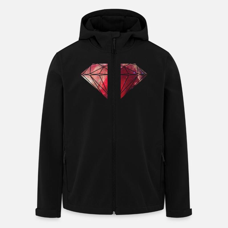 Diamond Galaxy - Men’s Recycled Softshell Jacket by Stanley/Stella - black