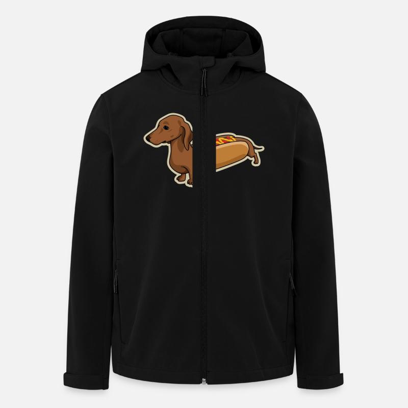 Hot Dog Dog - Recycelte Männer Softshell-Jacke von Stanley/Stella - Schwarz