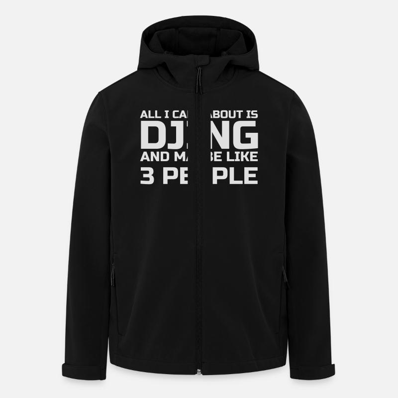Care about DJing - Recycelte Männer Softshell-Jacke von Stanley/Stella - Schwarz