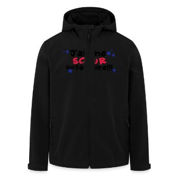 mA SOEUR déchire - Veste softshell homme en polyester recyclé Stanley/Stella - noir - Devant - AI Model Male 185 light (185cm)