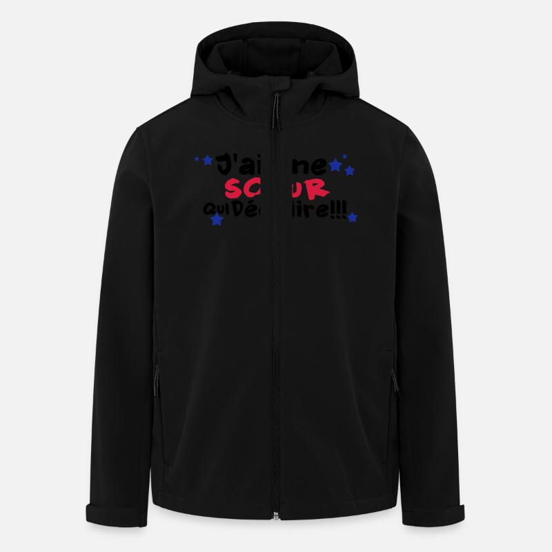 mA SOEUR déchire - Veste softshell homme en polyester recyclé Stanley/Stella - noir