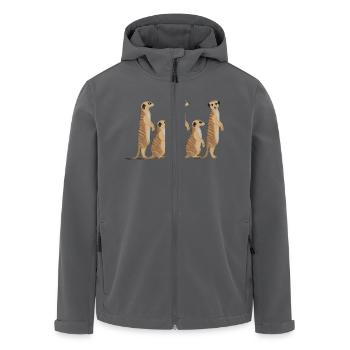 Meerkat série - Veste softshell homme en polyester recyclé Stanley/Stella - noir - Devant - AI Model Male 185 light (185cm)