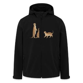 Trois suricates - Veste softshell homme en polyester recyclé Stanley/Stella - noir - Devant - AI Model Male 185 light (185cm)