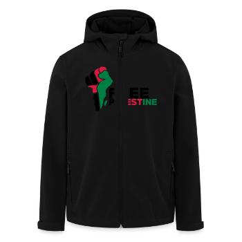 Free Palestine - Recycelte Männer Softshell-Jacke von Stanley/Stella - Schwarz - Vorne - AI Model Male 185 light (185cm)