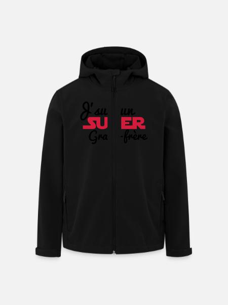 Ich bin ein super großer Bruder - Großer Bruder - Recycelte Männer Softshell-Jacke von Stanley/Stella - Schwarz