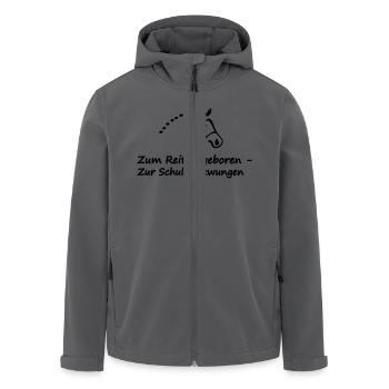 horse - Men’s Recycled Softshell Jacket by Stanley/Stella - black - Front - AI Model Male 185 light (185cm)
