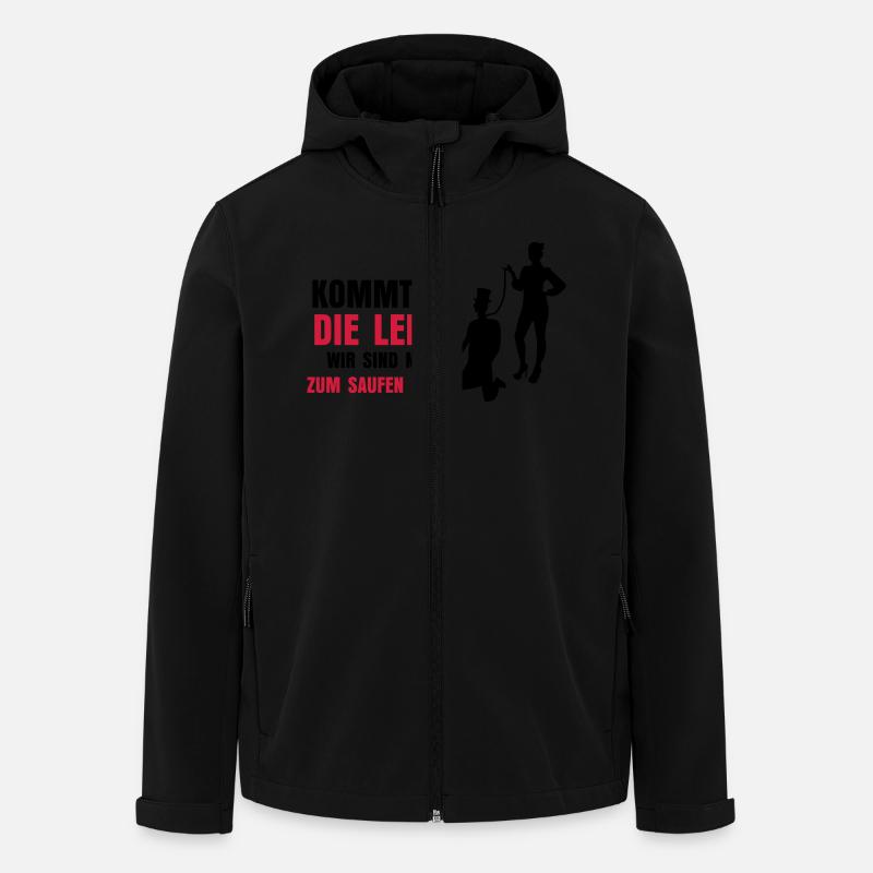 ... KOMMT AN DIE LEINE - Recycelte Männer Softshell-Jacke von Stanley/Stella - Schwarz
