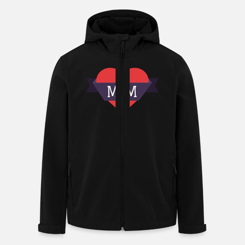 Mamma-Herz - Recycelte Männer Softshell-Jacke von Stanley/Stella - Schwarz