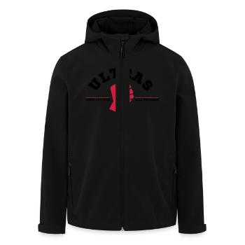 Ultras - alle für einen - Recycelte Männer Softshell-Jacke von Stanley/Stella - Schwarz - Vorne - AI Model Male 185 light (185cm)