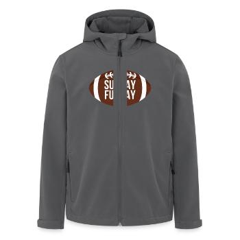 Football: Sunday Funday - Recycelte Männer Softshell-Jacke von Stanley/Stella - Schwarz - Vorne - AI Model Male 185 light (185cm)
