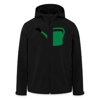 Watering can - Men’s Recycled Softshell Jacket by Stanley/Stella - black - Front - AI Model Male 185 light (185cm)