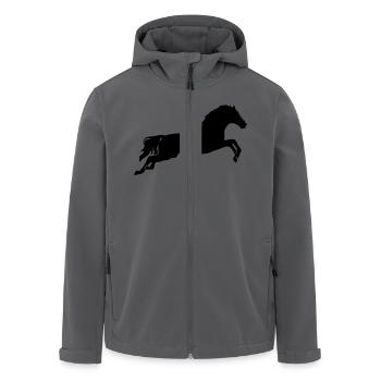 horse - Men’s Recycled Softshell Jacket by Stanley/Stella - black - Front - AI Model Male 185 light (185cm)