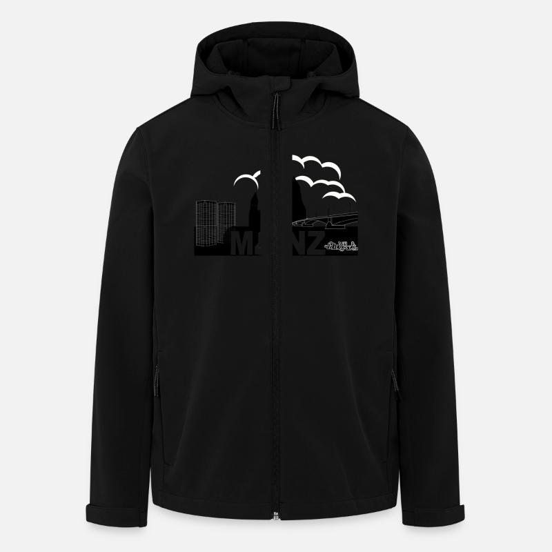 Mainz weiß - Recycelte Männer Softshell-Jacke von Stanley/Stella - Schwarz