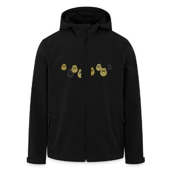 Glühbirnen - Recycelte Männer Softshell-Jacke von Stanley/Stella - Schwarz - Vorne - AI Model Male 185 light (185cm)