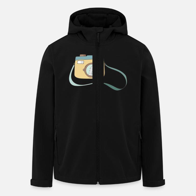 camera - Men’s Recycled Softshell Jacket by Stanley/Stella - black