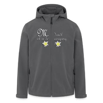 Mein Dirndl ist in der Reinigung - Recycelte Männer Softshell-Jacke von Stanley/Stella - Schwarz - Vorne - AI Model Male 185 light (185cm)