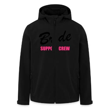 Bride Support Crew 2clr - Recycelte Männer Softshell-Jacke von Stanley/Stella - Schwarz - Vorne - AI Model Male 185 light (185cm)