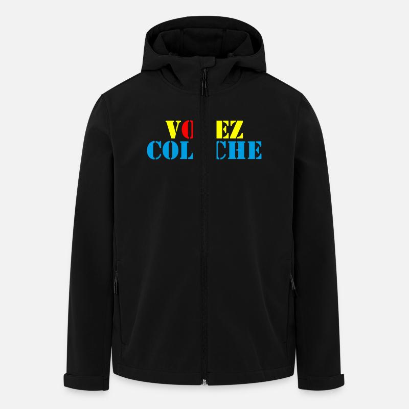 Votez Coluche 01 - Veste softshell homme en polyester recyclé Stanley/Stella - noir