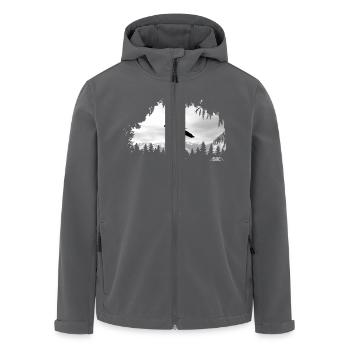 Deltaplane - Veste softshell homme en polyester recyclé Stanley/Stella - noir - Devant - AI Model Male 185 light (185cm)