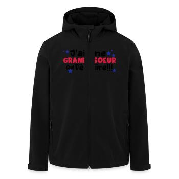 j'ai une grande soeur qui déchire - Veste softshell homme en polyester recyclé Stanley/Stella - noir - Devant - AI Model Male 185 light (185cm)