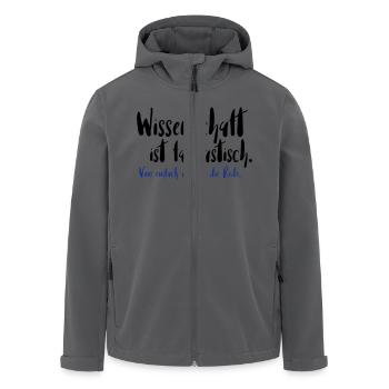 Wissenschaft ist fantastisch - Recycelte Männer Softshell-Jacke von Stanley/Stella - Schwarz - Vorne - AI Model Male 185 light (185cm)