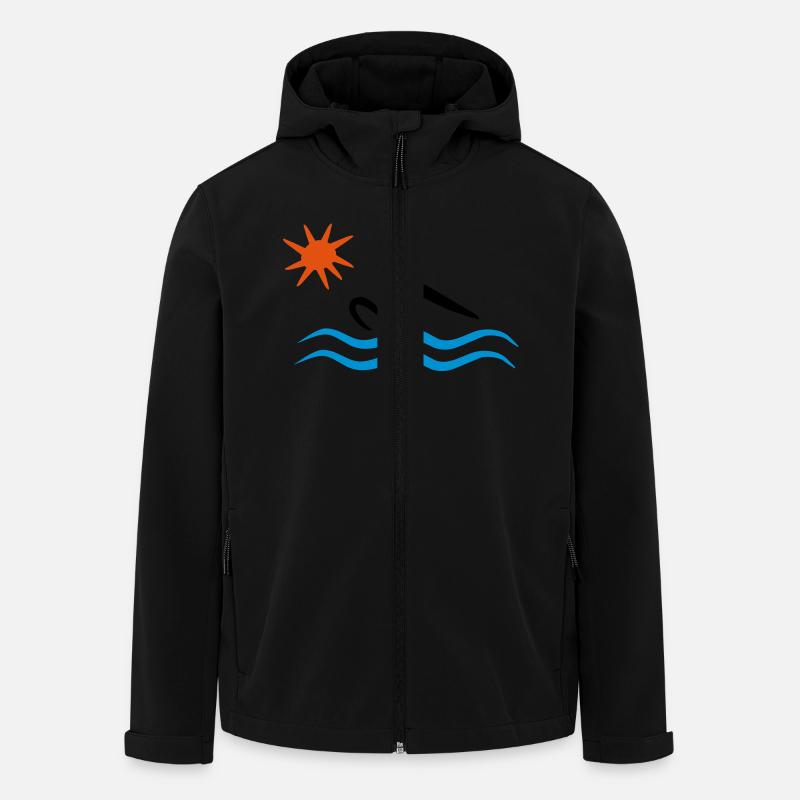 Freiwasserschwimmen - Recycelte Männer Softshell-Jacke von Stanley/Stella - Schwarz