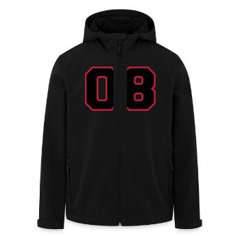number08 - Recycelte Männer Softshell-Jacke von Stanley/Stella - Schwarz - Vorne - AI Model Male 185 light (185cm)