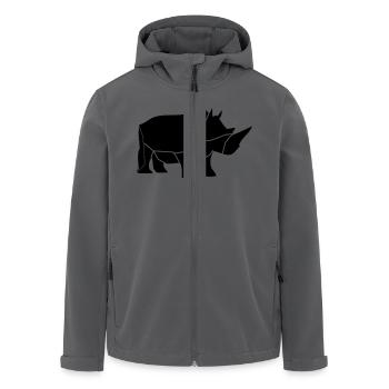 Panzer Nashorn - Recycelte Männer Softshell-Jacke von Stanley/Stella - Schwarz - Vorne - AI Model Male 185 light (185cm)