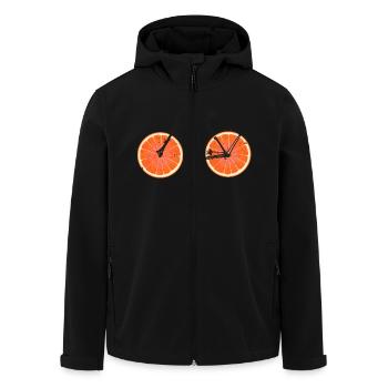 Fahrrad Orangen Früchte Velo Fahrräder Urbanbike - Recycelte Männer Softshell-Jacke von Stanley/Stella - Schwarz - Vorne - AI Model Male 185 light (185cm)