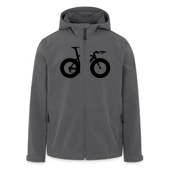 Zeitfahrrad - Recycelte Männer Softshell-Jacke von Stanley/Stella - Schwarz - Vorne - AI Model Male 185 light (185cm)