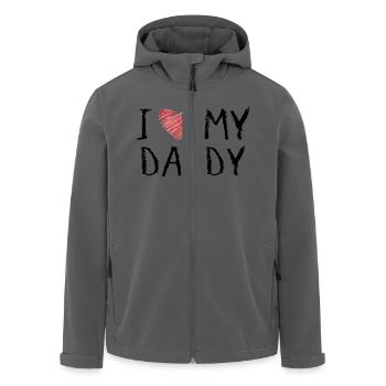 I Love My Daddy - Men’s Recycled Softshell Jacket by Stanley/Stella - black - Front - AI Model Male 185 light (185cm)
