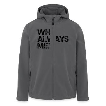 why always me? - Men’s Recycled Softshell Jacket by Stanley/Stella - black - Front - AI Model Male 185 light (185cm)