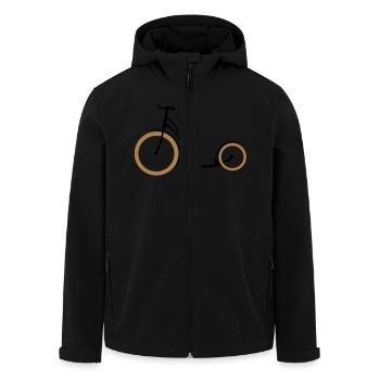 Scooter two colors - Men’s Recycled Softshell Jacket by Stanley/Stella - black - Front - AI Model Male 185 light (185cm)