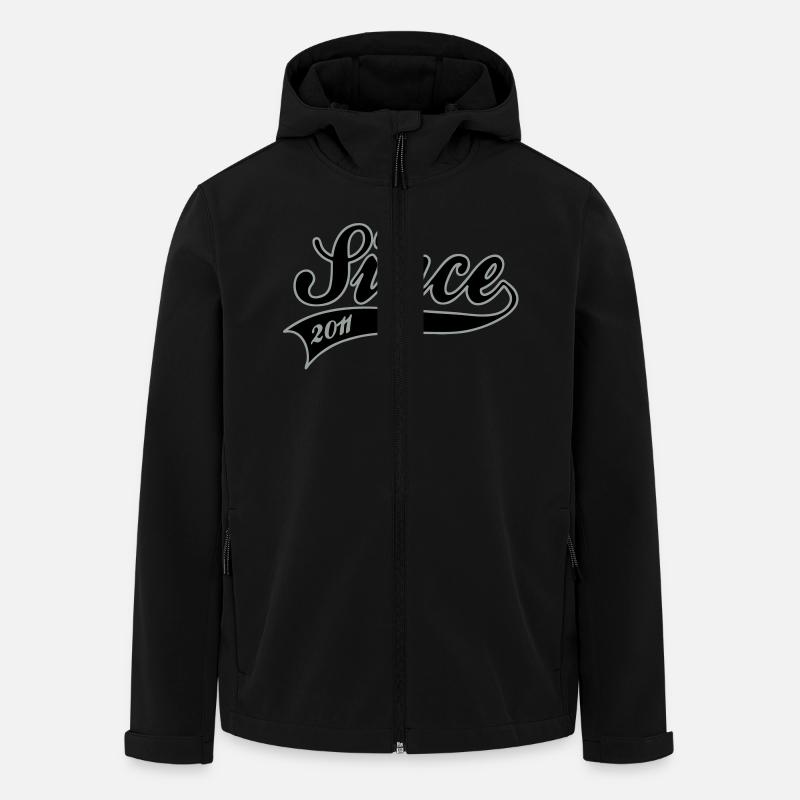 anniversaire - Since 2011 - Veste softshell homme en polyester recyclé Stanley/Stella - noir