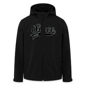 Geburt - Since 2012 - Recycelte Männer Softshell-Jacke von Stanley/Stella - Schwarz - Vorne - AI Model Male 185 light (185cm)