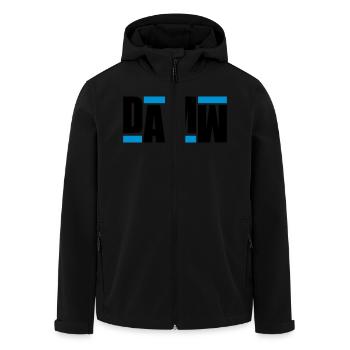 DAMW Retro - Recycelte Männer Softshell-Jacke von Stanley/Stella - Schwarz - Vorne - AI Model Male 185 light (185cm)