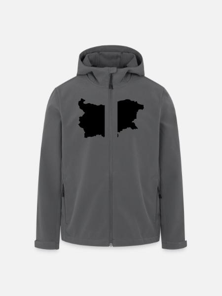 Bulgaria map - Men’s Recycled Softshell Jacket by Stanley/Stella - black