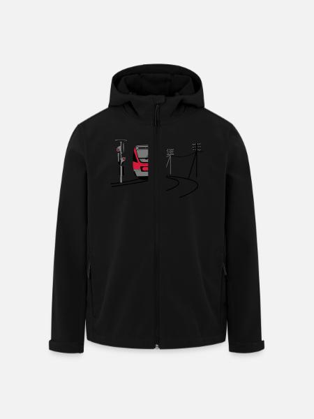 bahn - Recycelte Männer Softshell-Jacke von Stanley/Stella - Schwarz